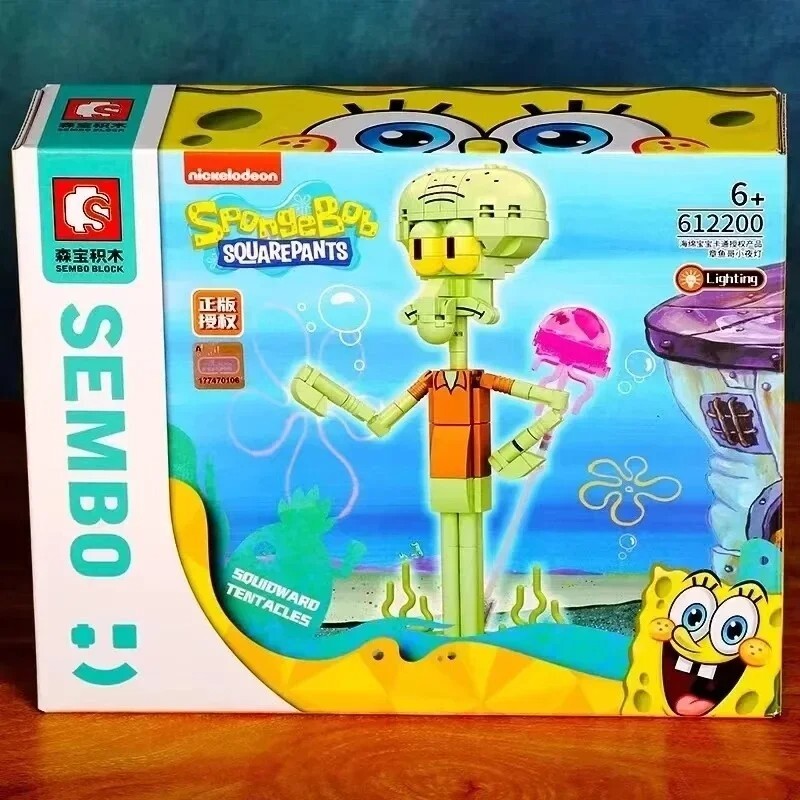 SpongeBob SquarePants Pen Holder Building Blocks Kids Educational Toy Gift