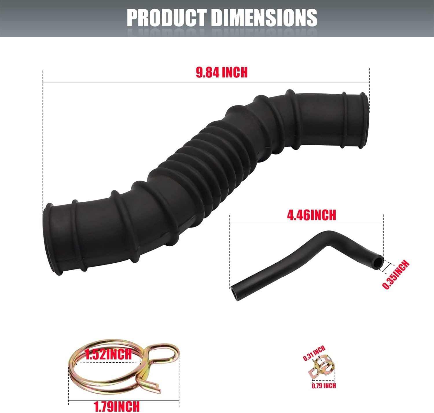 Club Car DS Gas Air Intake Hose and Crankcase Vent Tube regular, 1998