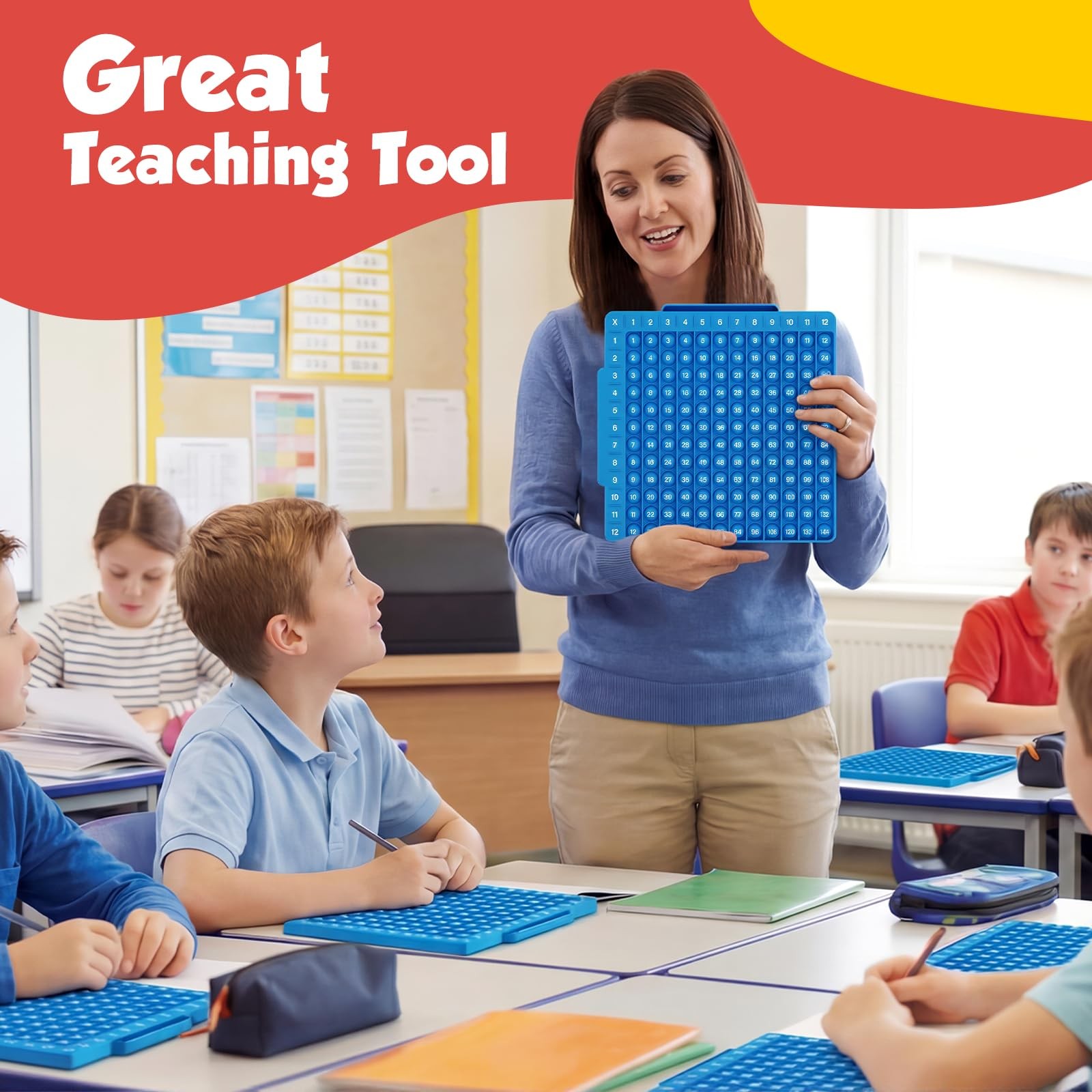 Math Board, Multiplication Game Board, 12×12 Math Manipulatives Game Board Mu…