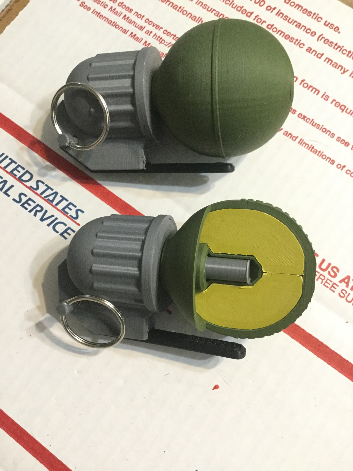 FAKE Soviet Russian Grenade Collection Accurate Size Plastic Replica cutaway