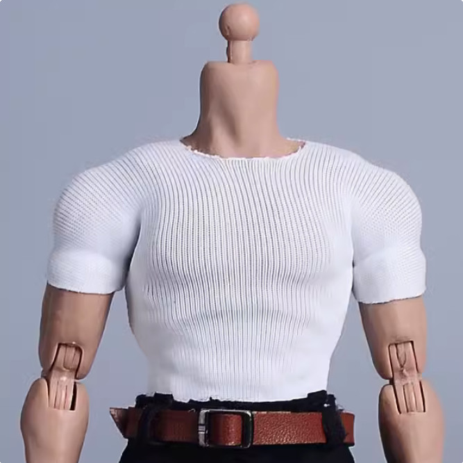 For 6”Muscle Romankey Model1/12 Male Soldier Clothes Close-fitting T-shirt