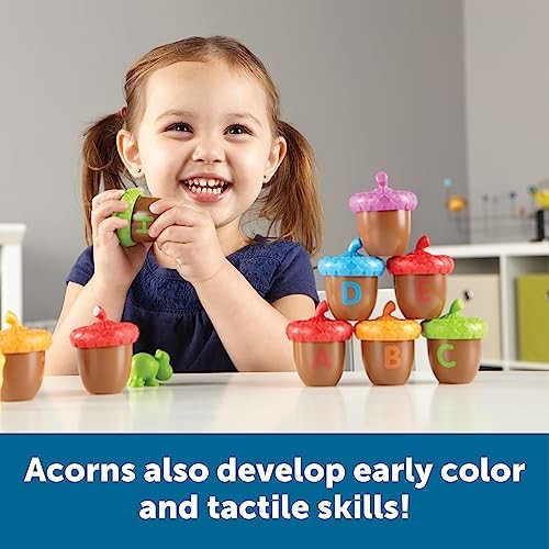 Learning Resources Alphabet Acorns Activity Set, 78 Pieces, Homeschool, Visual &