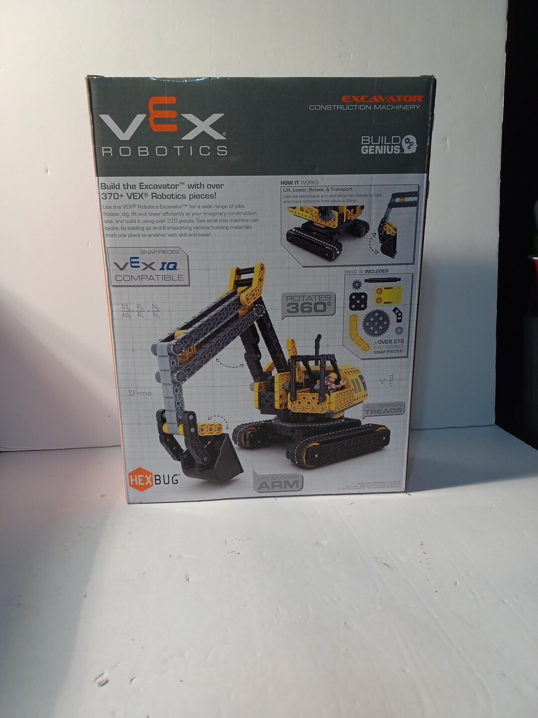 Hexbug Vex Robotic EXCLUSIVE Excavator 370 Pieces W/ Construction Worker Ages 8+