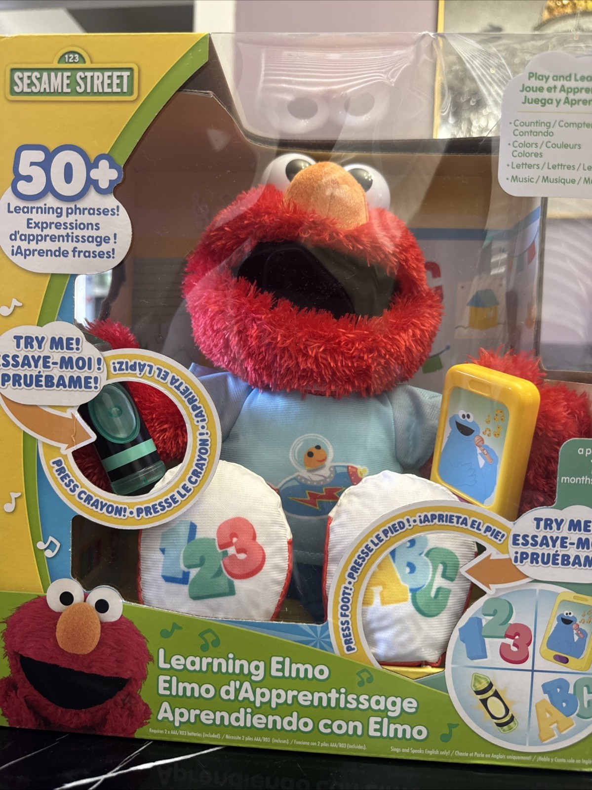 Sesame Street Learning Elmo Plush Toy (50 + Learning phrases ) (18+ Months )