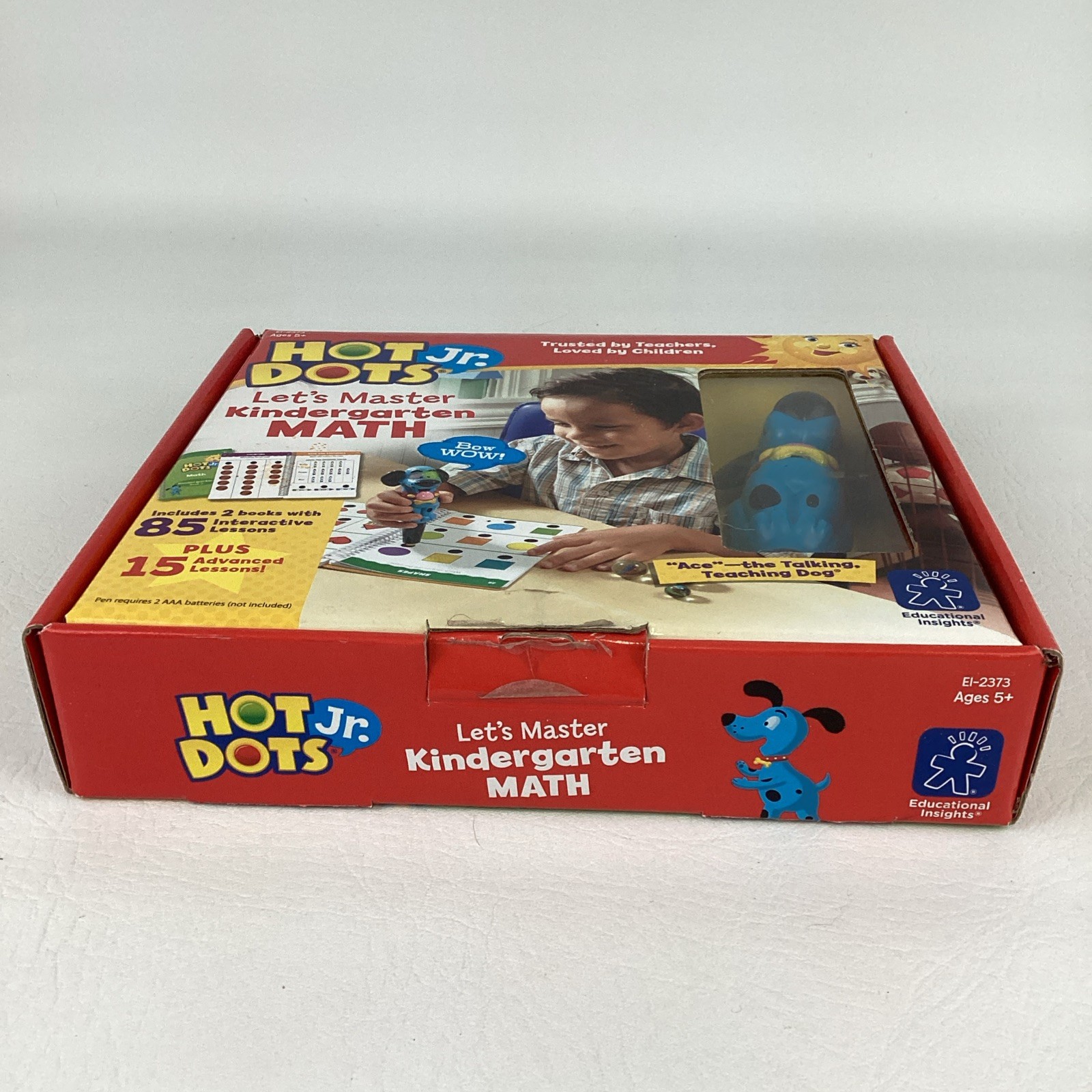 Hot Dots Jr. Kindergarten Math Books Ace Interactive Talking Teaching Dog Pen