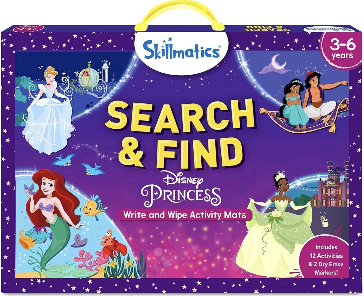 Skillmatics Search and Find Disney Princess Educational Game – Reusable Learning