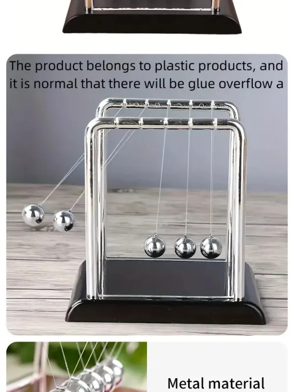 Newton’s Cradle Balance Steel Ball Teaching Supplies Physics Science Pendulum