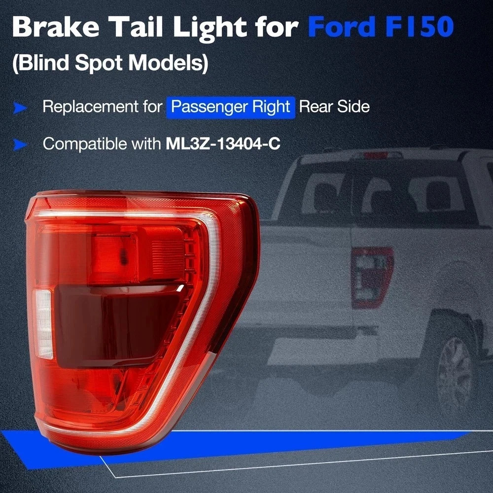 Tail Light with Blind Spot Compatible with 2021 2022 2023 Ford F150 XLT Rear …