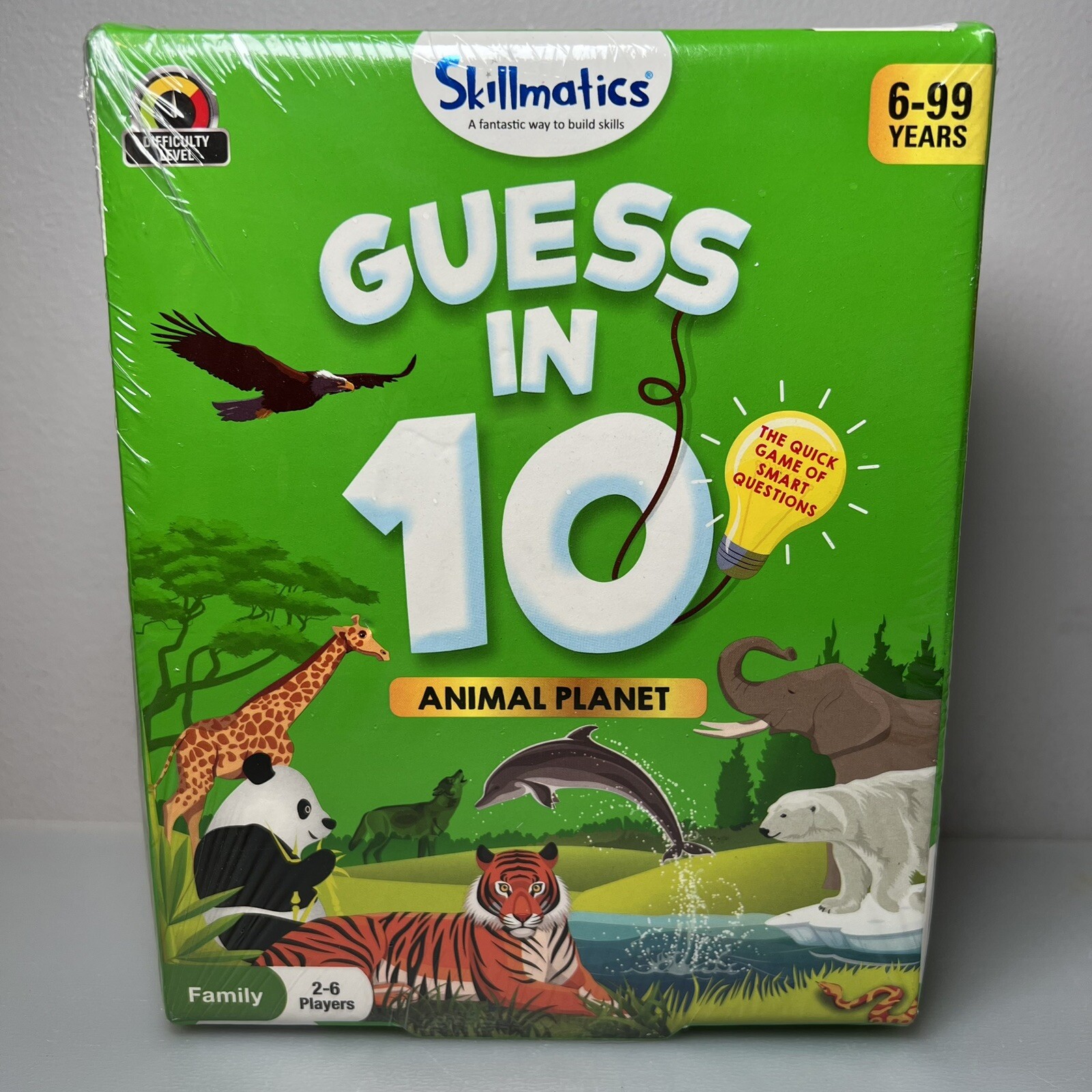 (NIB Sealed) Skillmatics Guess in 10 Animal Planet Card Game