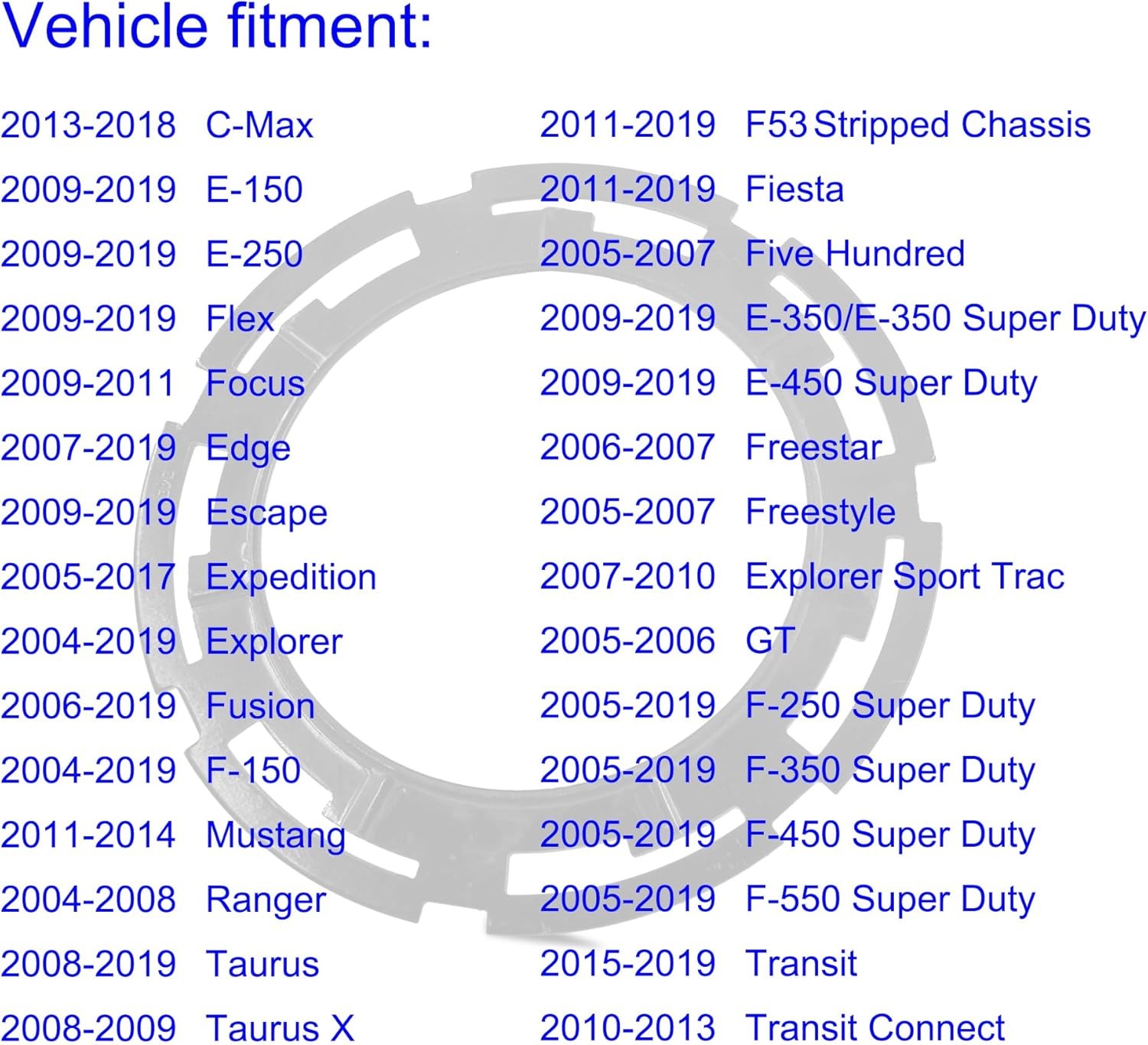 Fuel Pump Lock Ring, Fuel Tank Sending Unit Locking Ring Replacement Compatible