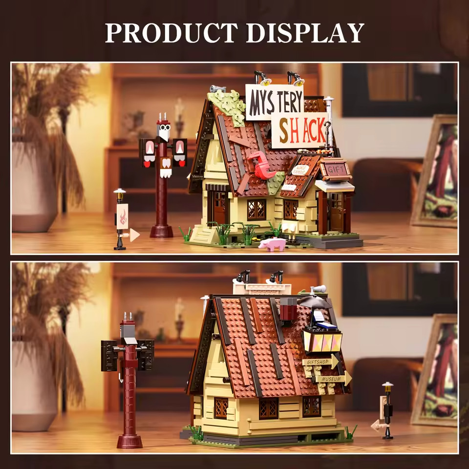 Gravityed House Building Block Set Mystery Shack Model Cabin Architecture