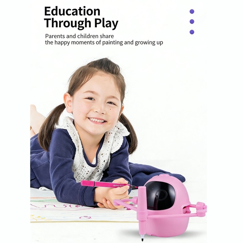Lightweight Travel Art Companion Robot Toy for Boys Girls Practicing Drawing