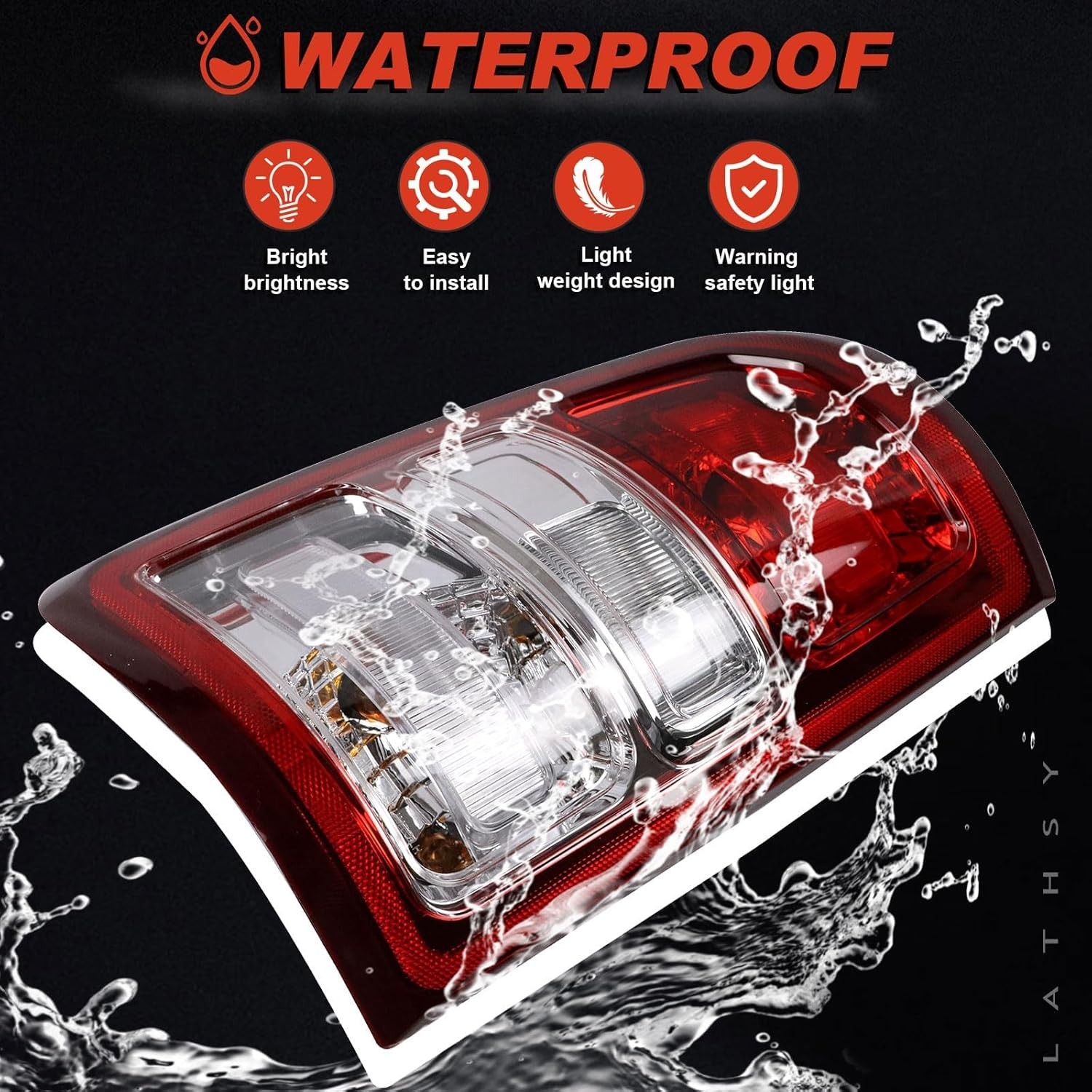 Tail Light Chrome Bezel Compatible With 2019-2023 Dodge Ram 1500 Right Passenger