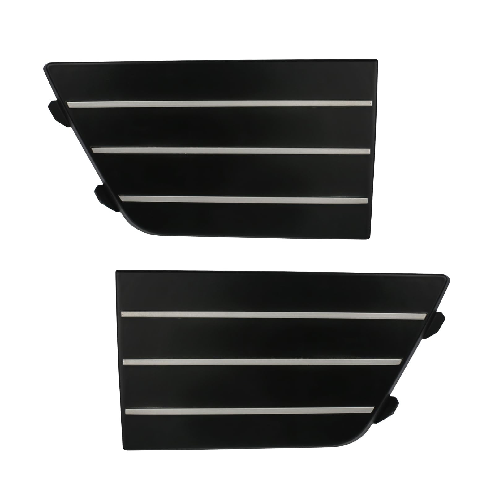 Front Lower Bumper Grill Grille Insert Cover Cover(Pair), Black