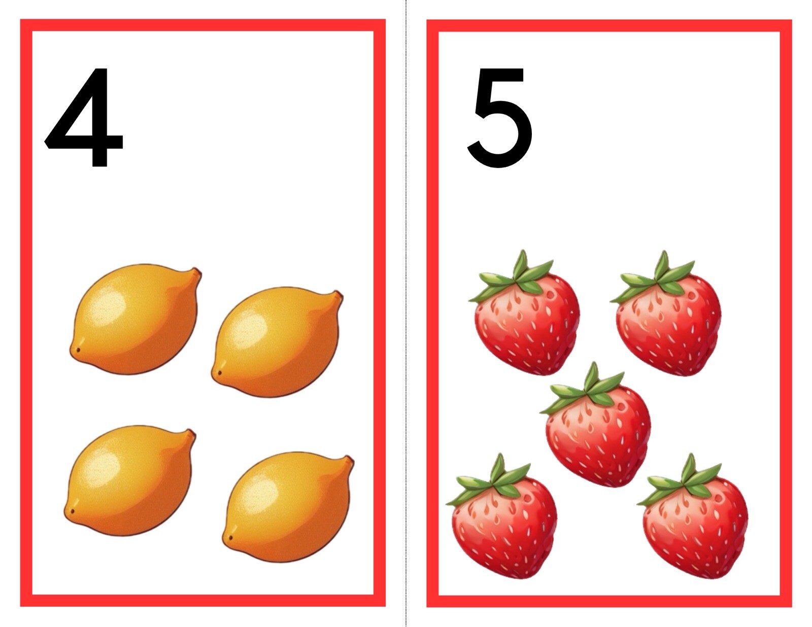 Large Set – 21 – Numbers 0-20 Flash Card Set – Laminated Set 5.5×8