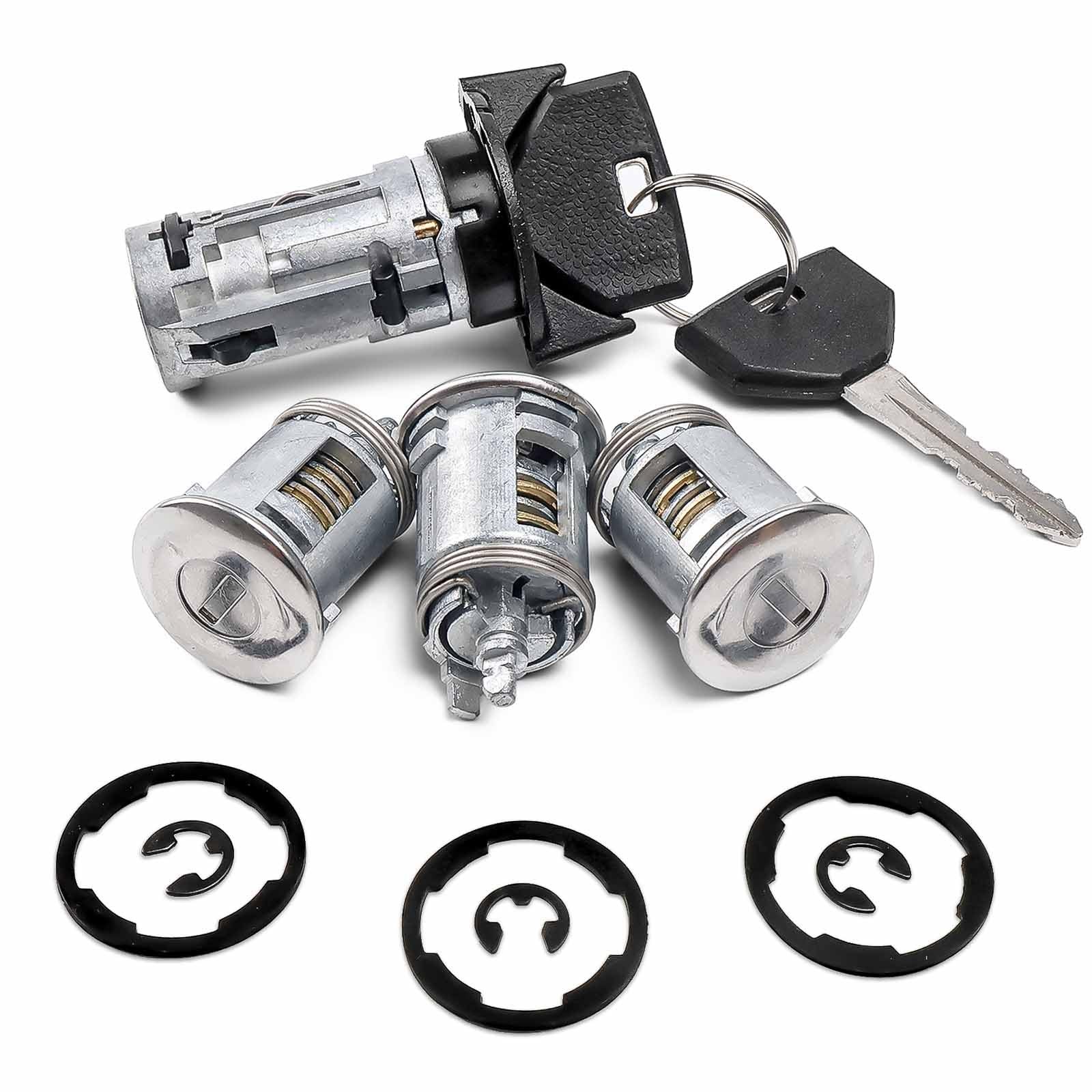 Ignition Switch Lock Cylinder with Door For Wrangler YJ 1991-1996, Silver