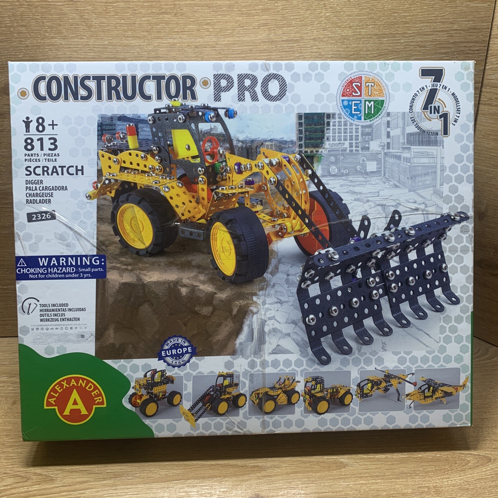 Alexander Toys Constructor Pro Digger 7 in 1 Building Kits Stem KidsToys 813 Pcs