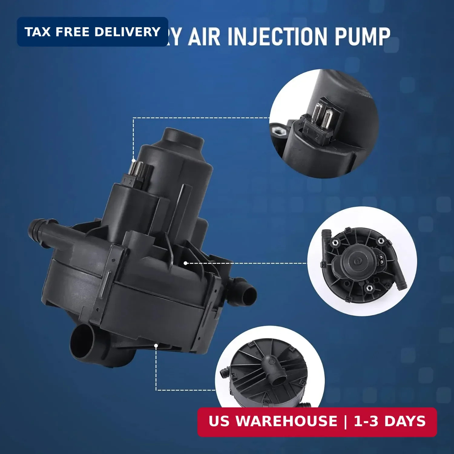 JDMSPEED New Secondary Air Injection Smog Air Pump 0580000025 0001405185 Replace