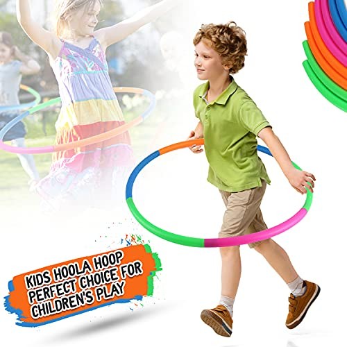 Kids Exercise Hoop, Snap Together Detachable Adjustable Weight Size Plastic