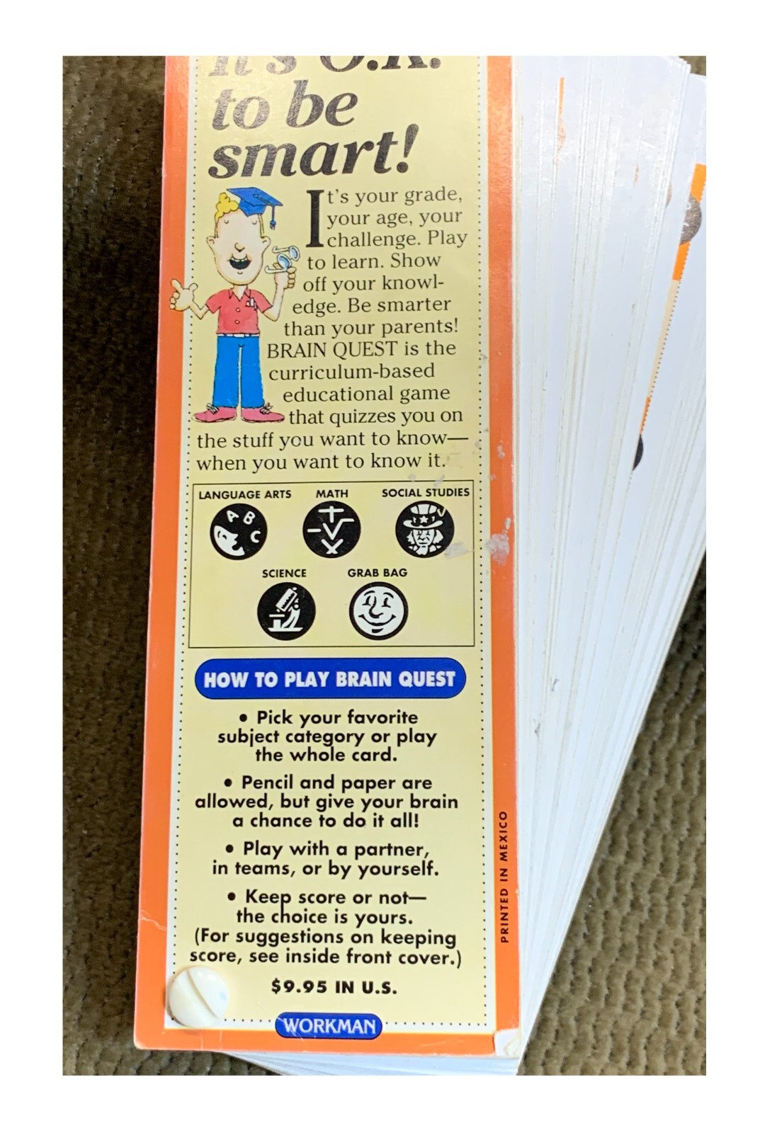 1992 VINTAGE BRAIN QUEST QUESTIONS & ANSWERS GOLDEN’S ASK ME! LEARNING GRADE 2