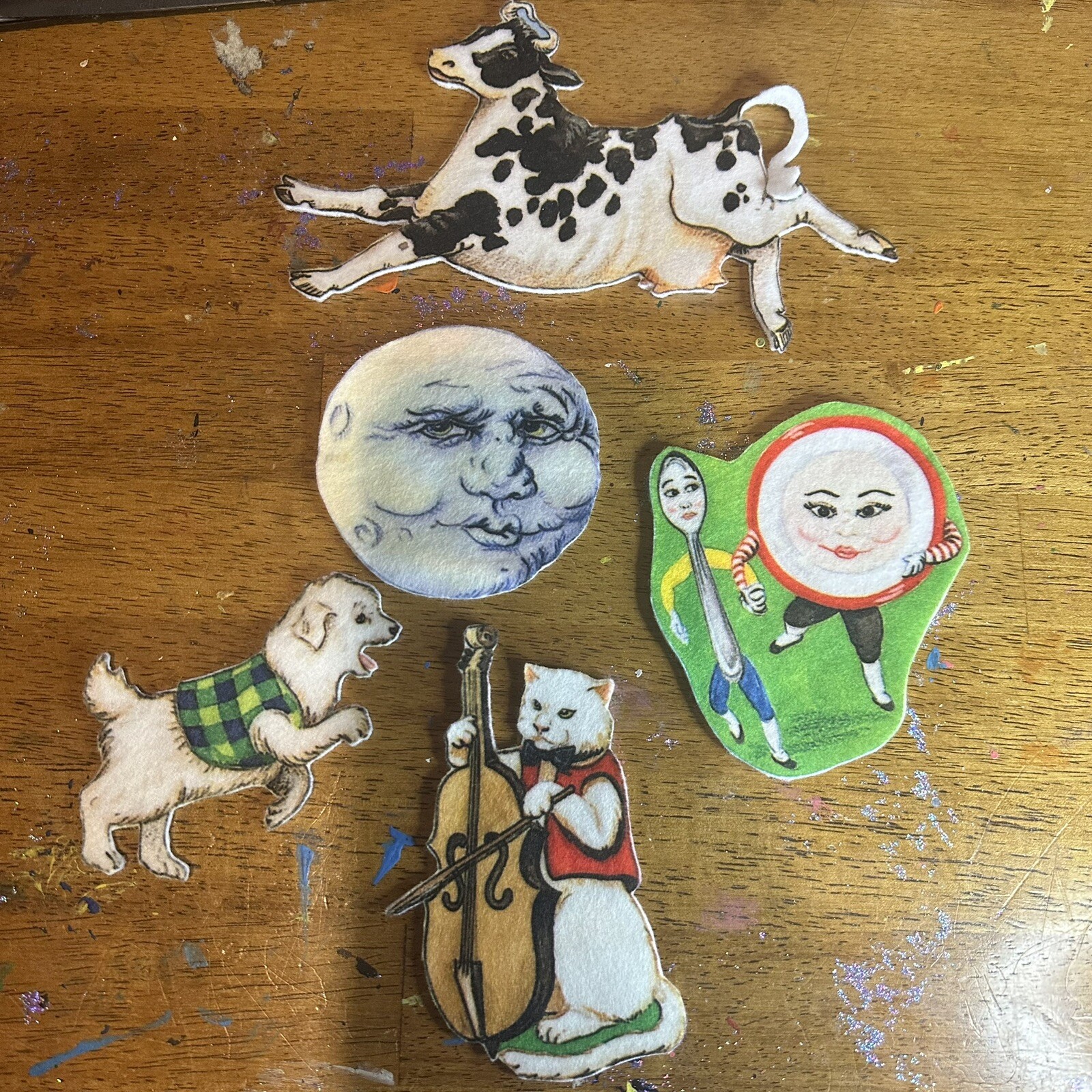 HUGE Vintage Lot Of Story Teller Felt Flannel Board Set Nursery Rhymes **LOOK!**