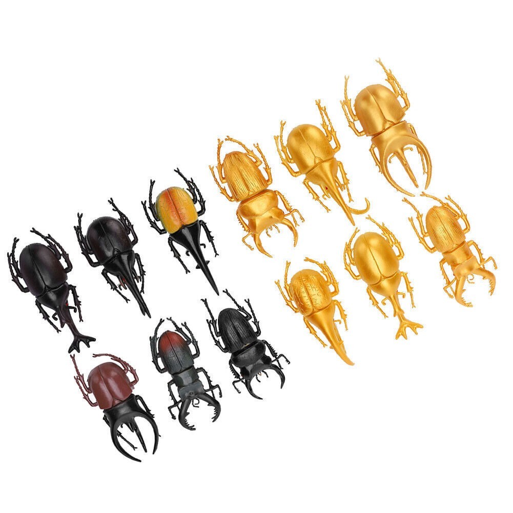 6pcs Simulation Insect Model Halloween Trick Props NonToxic PVC Insect
