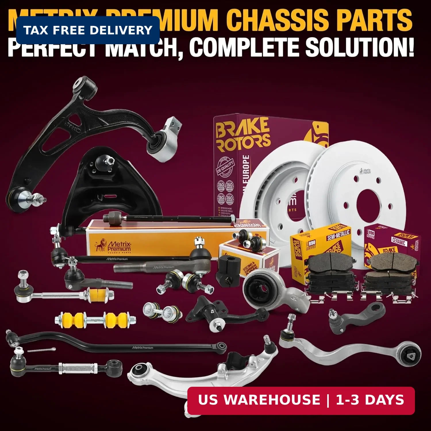 Metrix Premium Chassis Parts – Front Left & Right Lower Control Arm w Ball Joint