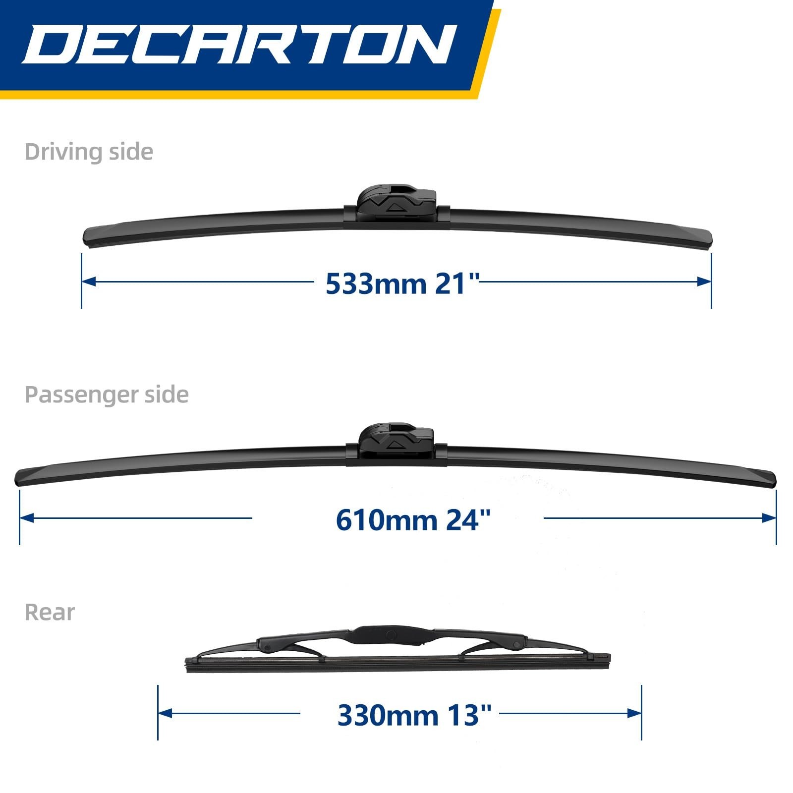 Wiper Blades Replacement for Chevrolet Traverse 2009-2011 Windshield Wipers-3…