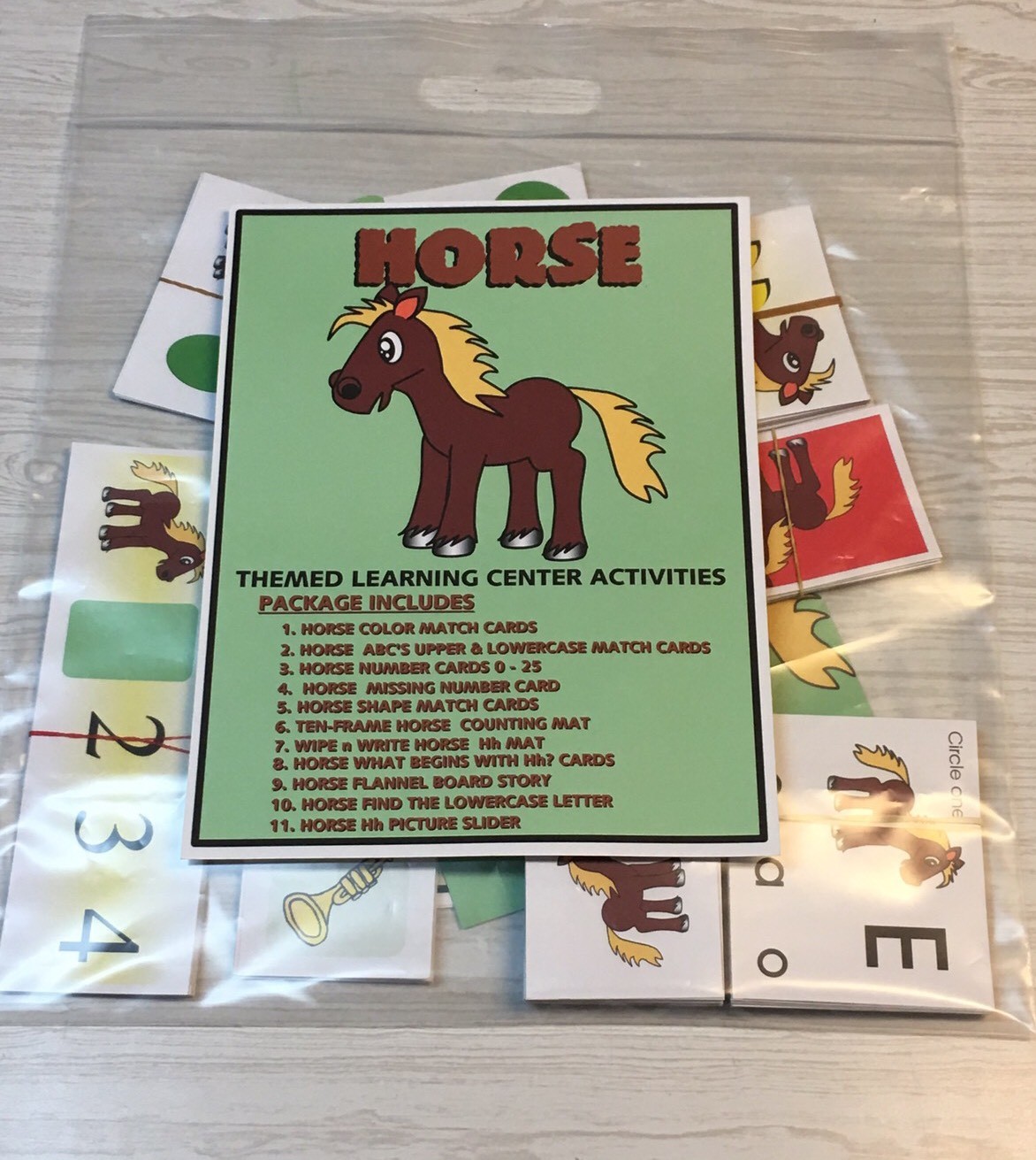HORSE -THEMED Learning Activities Package- LAMINATED – Teaching supplies
