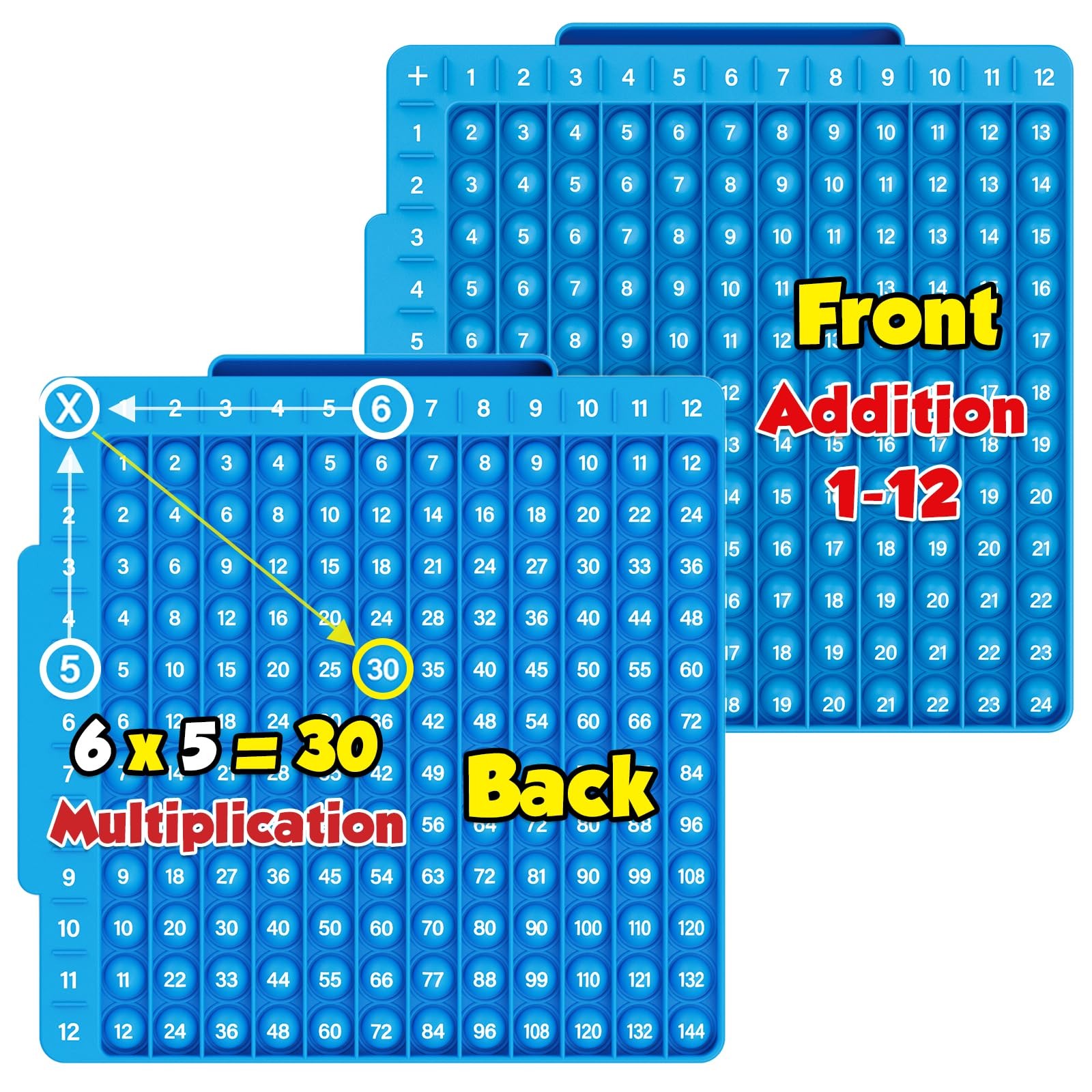 Math Board, Multiplication Game Board, 12×12 Math Manipulatives Game Board Mu…