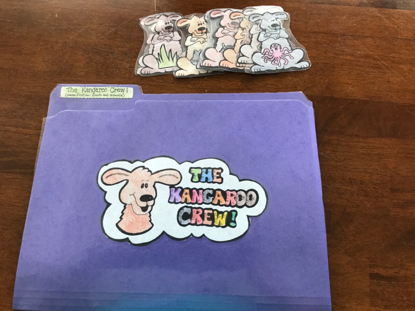 The Kanagroo Crea! Plants Animal Grade K language Art file folder game teacher