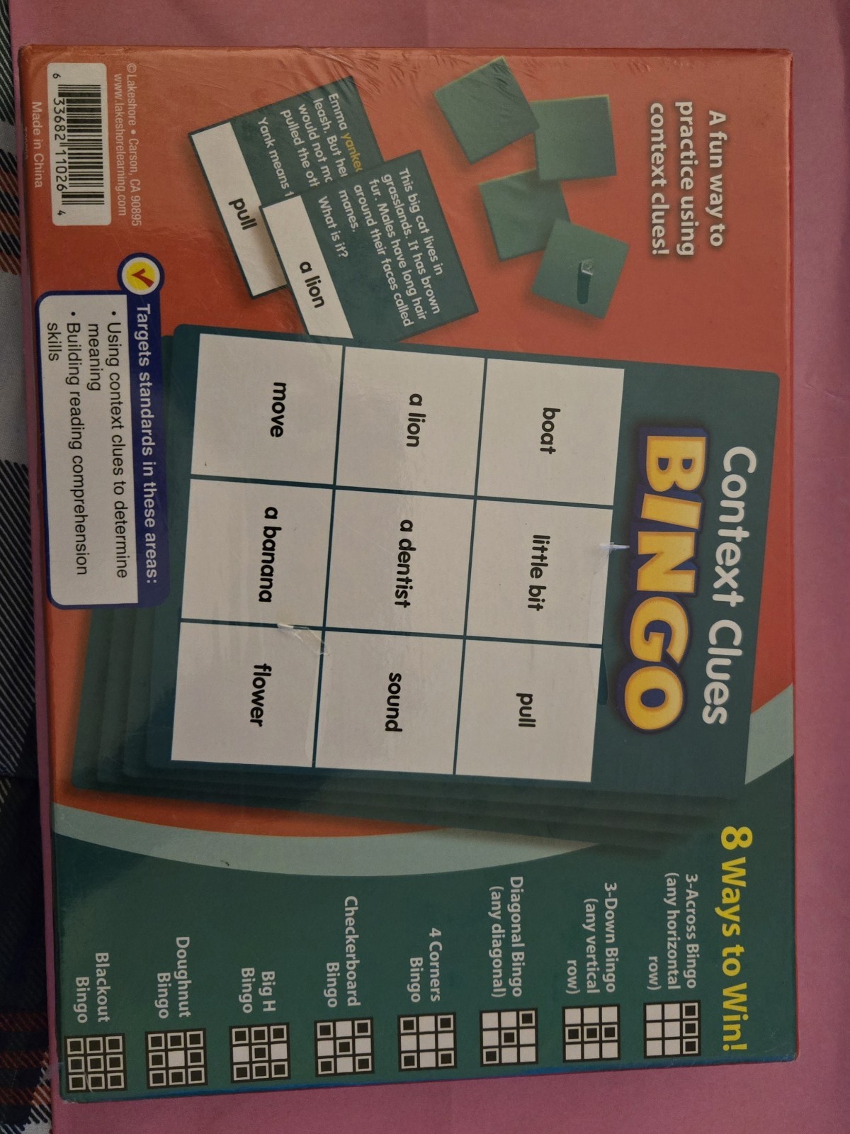 Lakeshore Context Clues Bingo Ages 7+ Gently Used Instructions Included