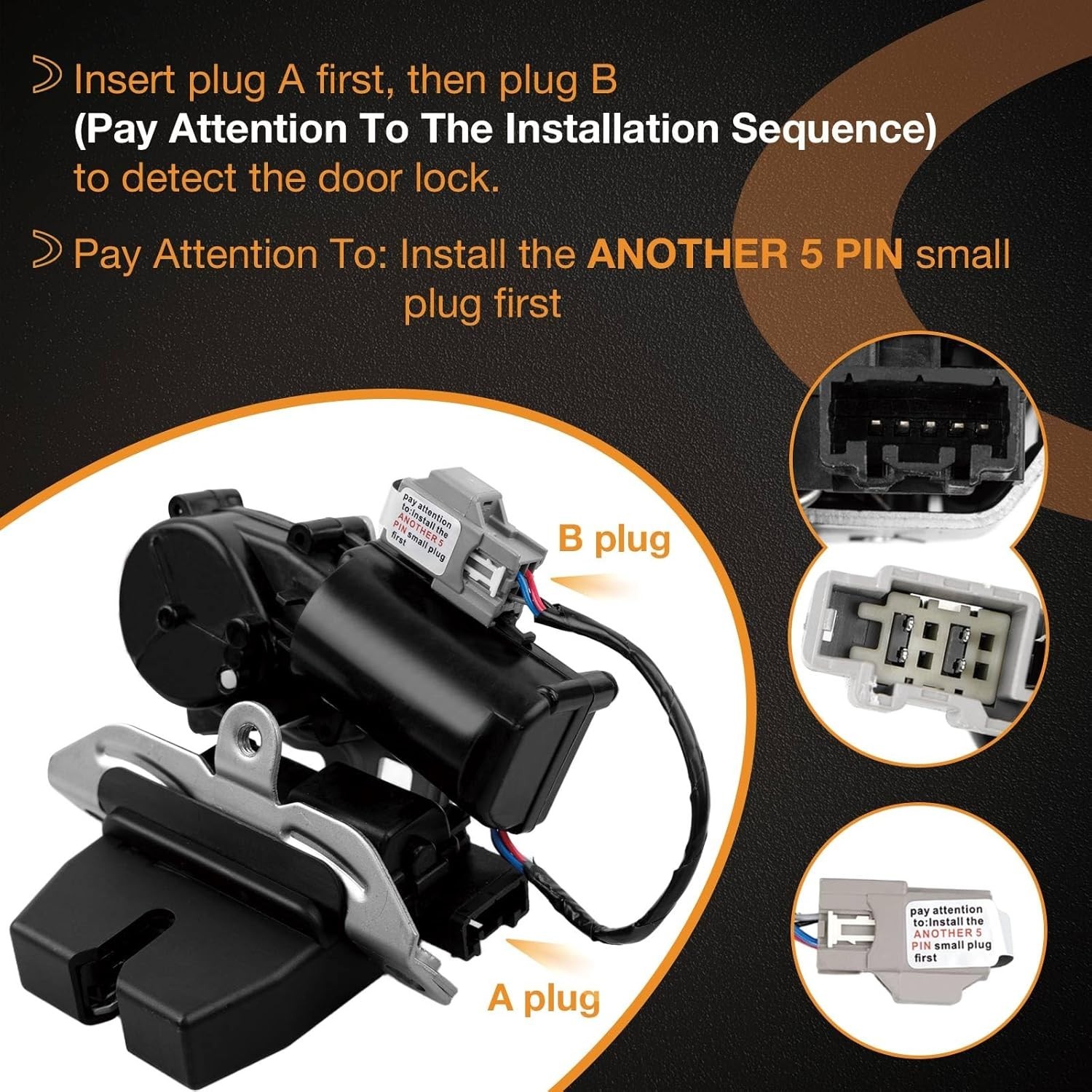 Liftgate Lock Actuator Trunk Latch Compatible with 2017 2018 2019 Ford Escape,
