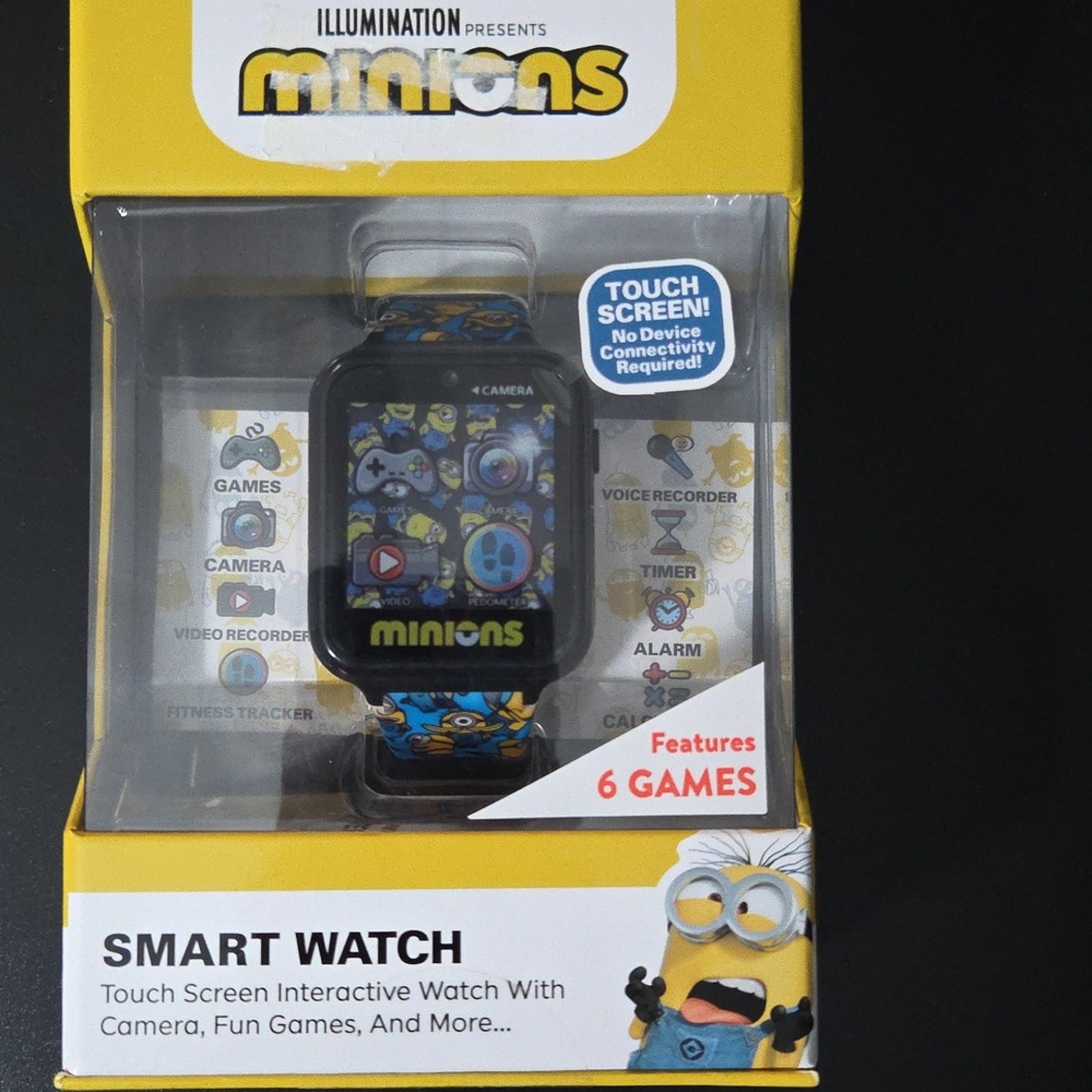 Minions Kids Smartwatch Digital Camera Games Alarm Calculator Rechargeable
