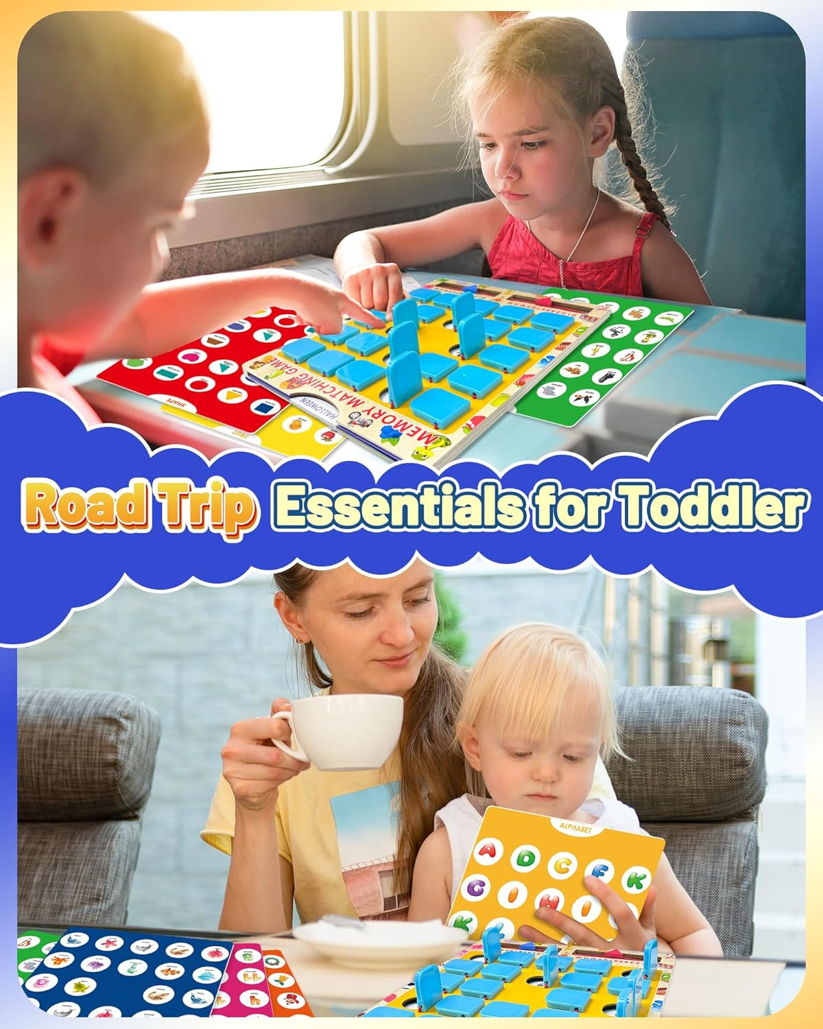 Matching Memory Game for Kids Ages 3-8 Travel Board Game Toy Gift Boys Girls