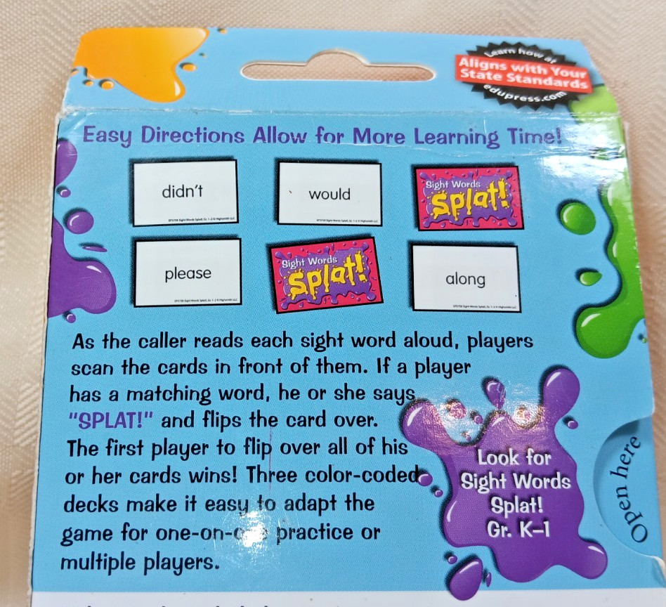 SIGHT WORDS SPLAT!