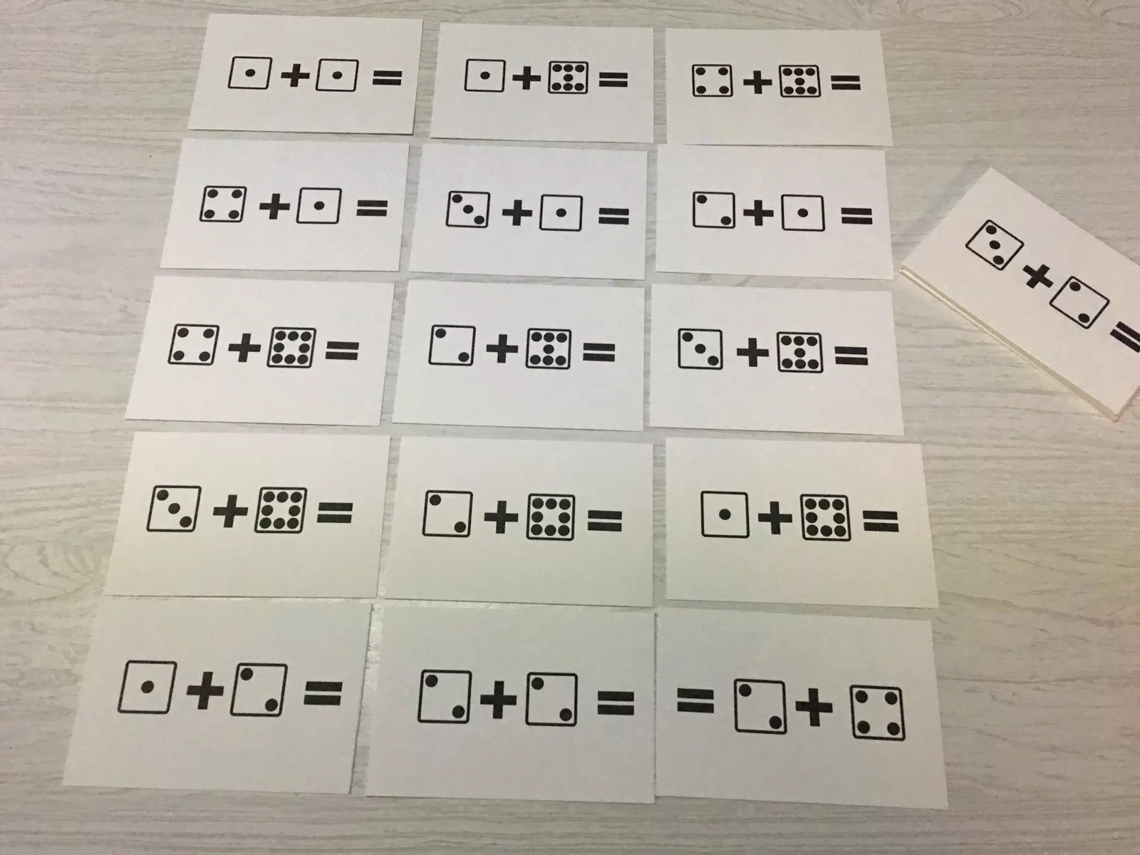 Addition Dice -Math- Laminated Activity Set – Teaching Supplies preschool