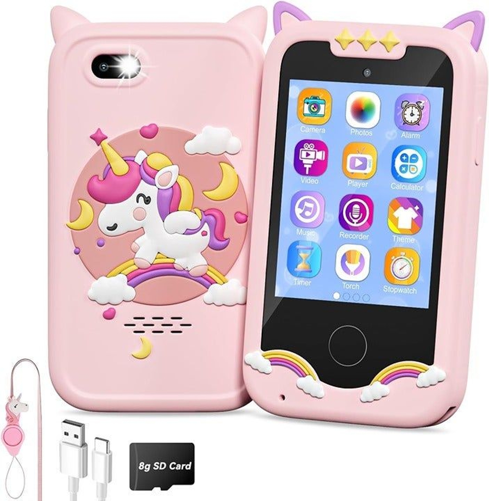Kids Smart Phone for Girls, Unicorns Gifts for Girls Toys Cell Phone with Touchs