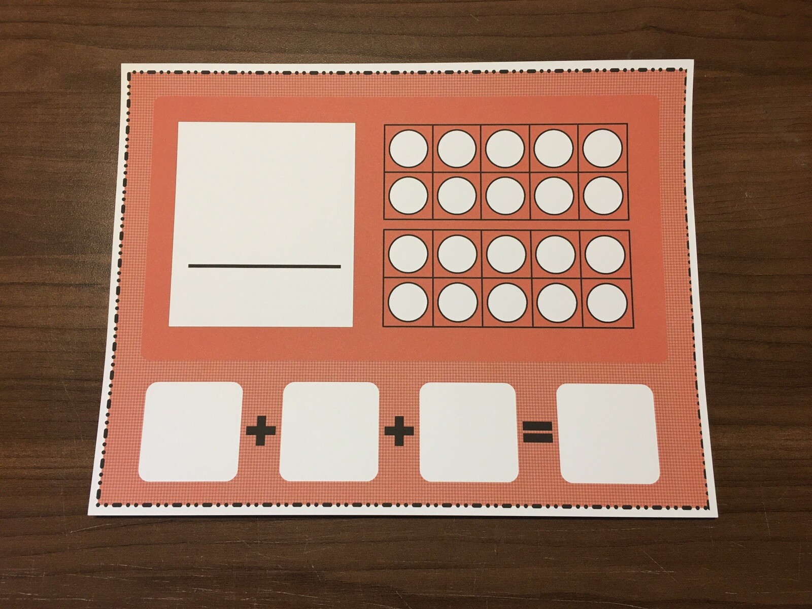 Up to 20 – 3 digit Addition Laminated Math Work Mats #26 -Dry Erase