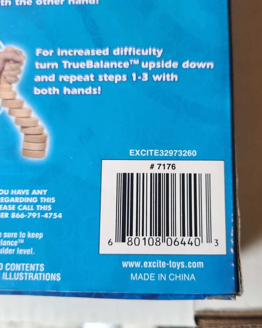 True Balance Handheld Wooden Toy by Excite “STEM” Coordination New/Sealed – Nat