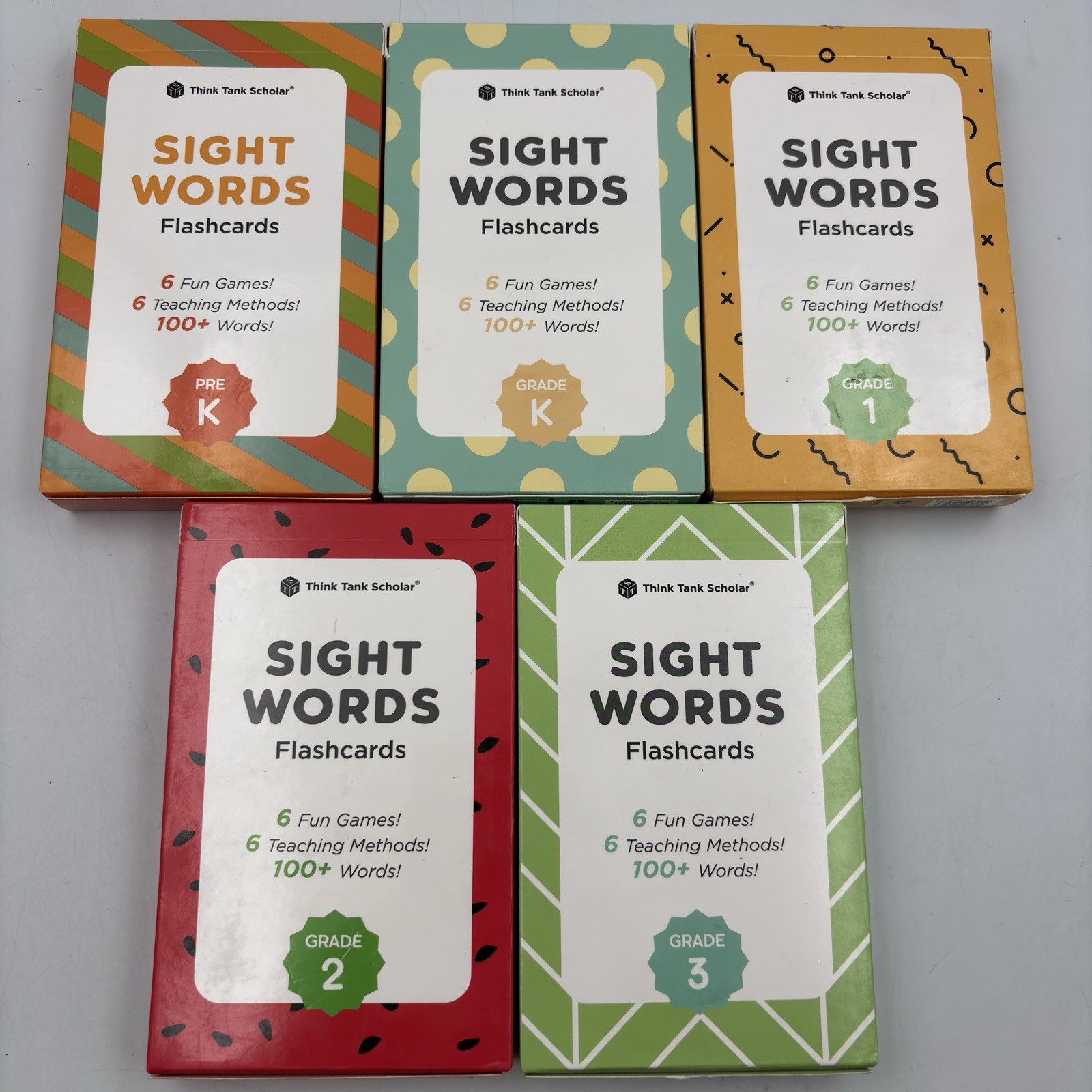 Sight Word Flash Cards: Think Tank Scholar 520 Words Pre-K – 3 Box Set & Games