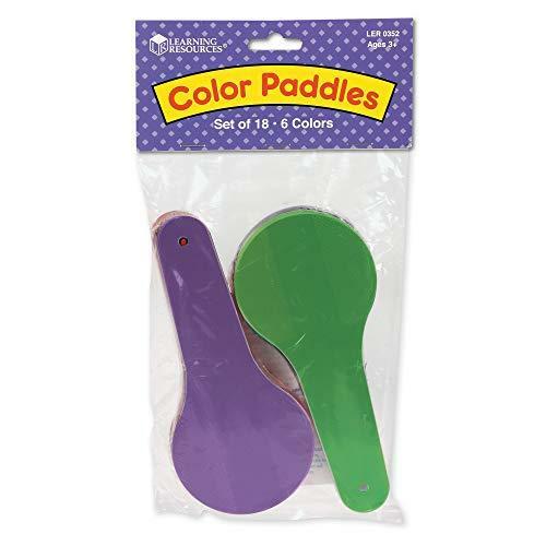 Learning Resources Primary Science Color Paddles, Set of 18 Paddles, 6 Assorted