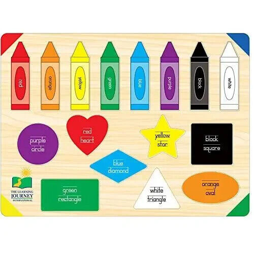 The Learning Journey Lift & Learn Puzzle – Colors & Shapes: 16 Pcs
