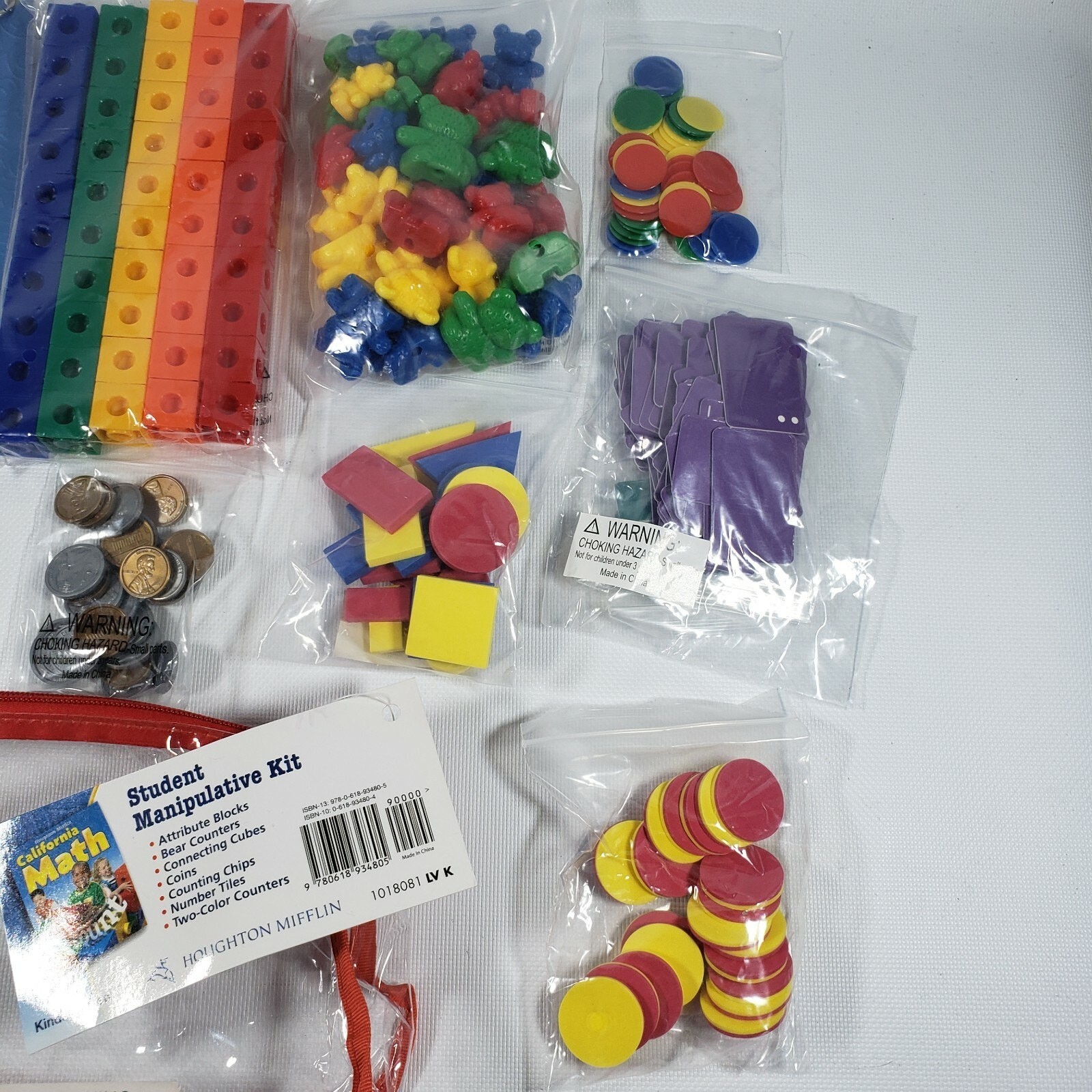 KINDERGARTEN STUDENT MATH MANIPULATIVE KIT AND WORKMATS EDUCATIONAL LEARNING AID