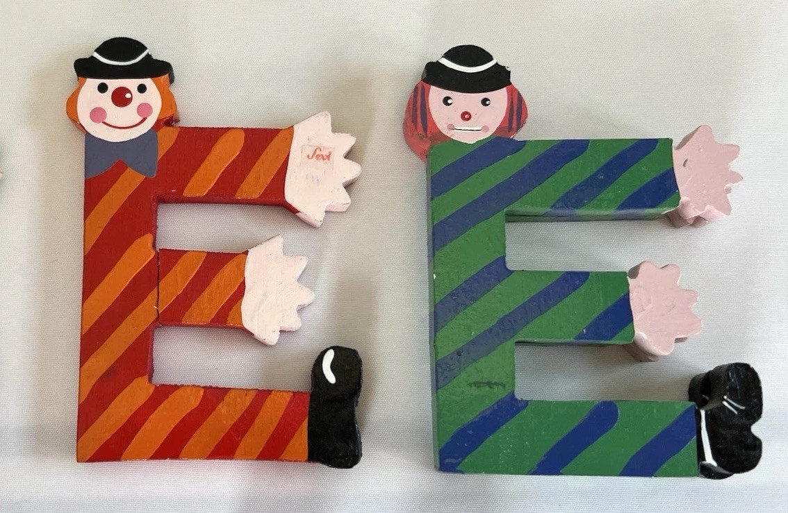 Sevi Hand Painted Alphabet Letters Wood Multicolor You Pick Four . 10 In All