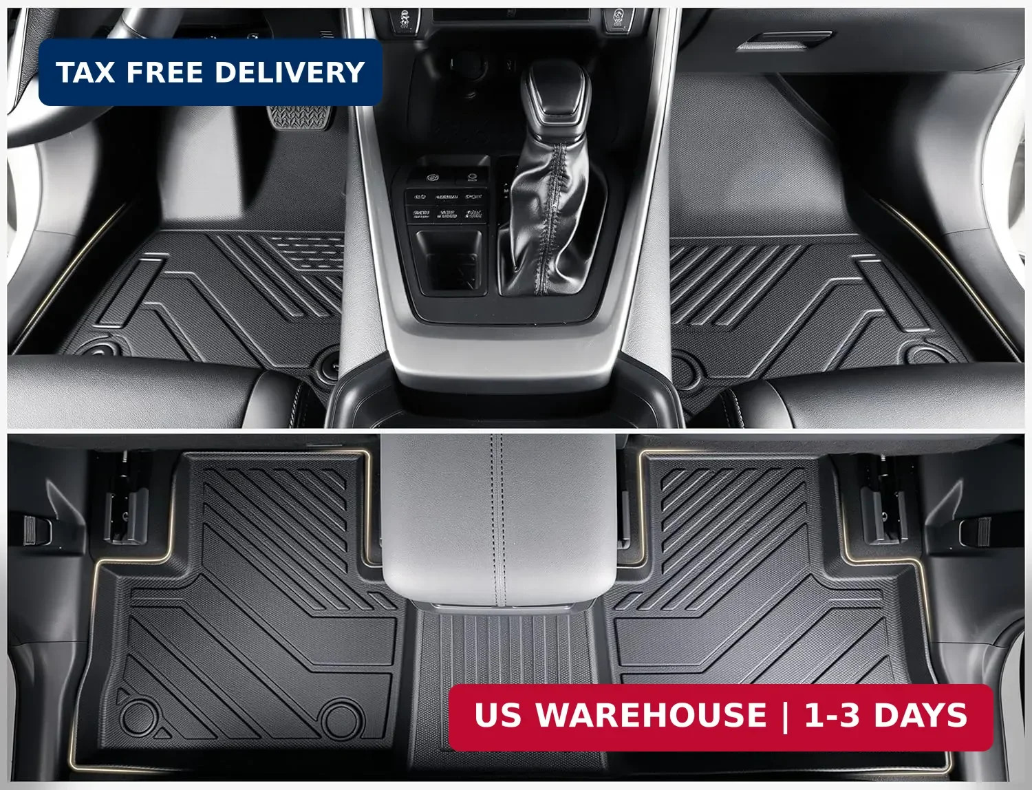 Floor Mats for Toyota RAV4 2019-2023 2024 2025 (Not for Hybrid), All Weather Pro