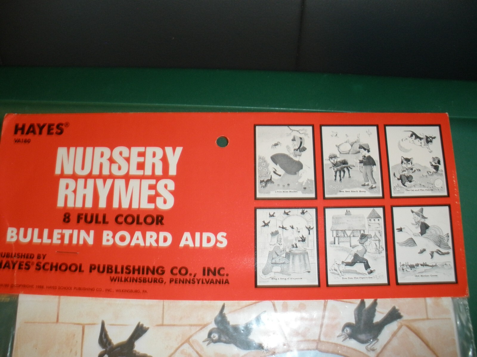 NEW Vintage Hayes Bulletin Board Aids 1988 NURSERY RHYMES