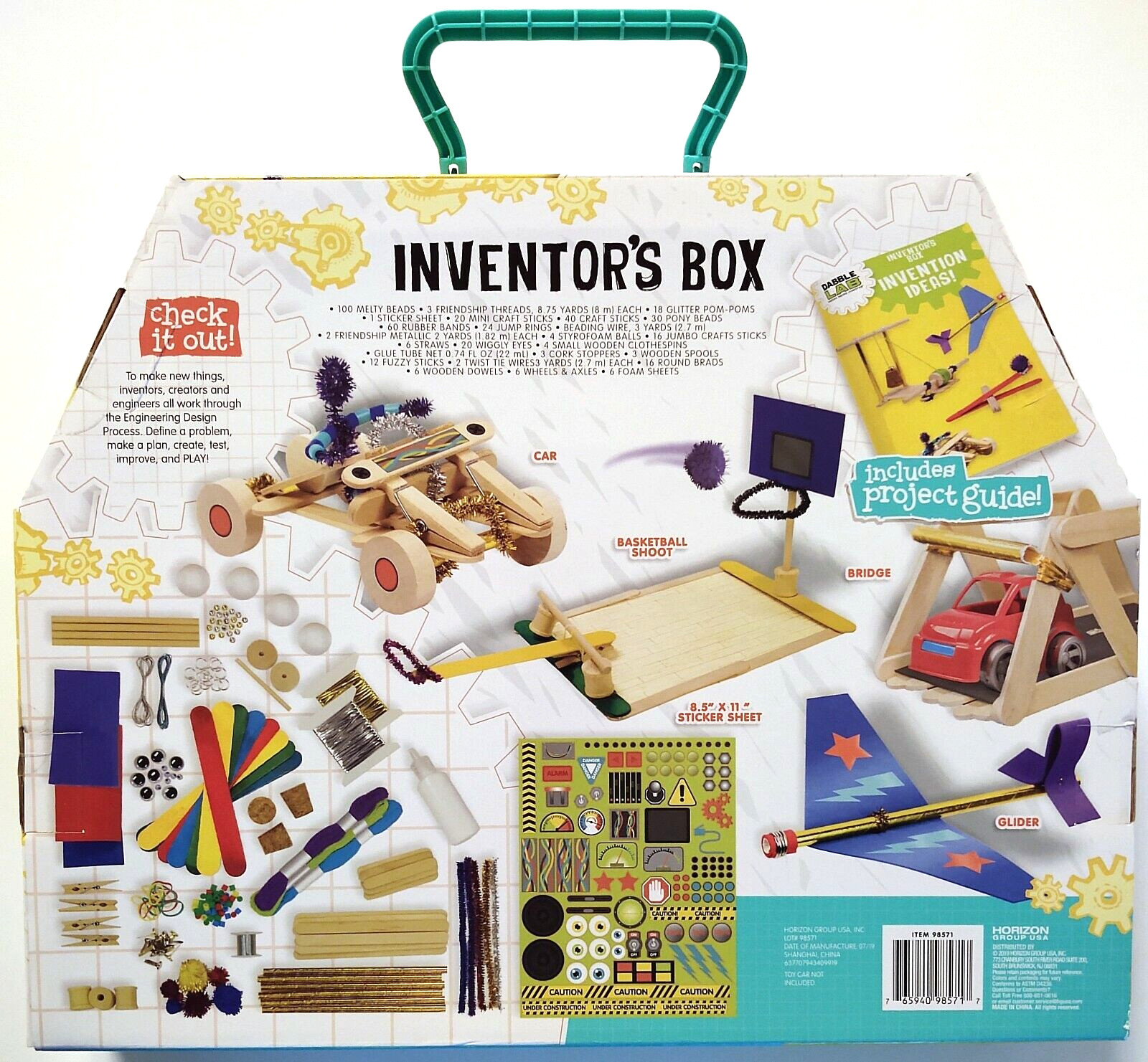 Dabble Lab Kids Inventor’s Box 250+ Pieces Fun Educational Crafts Ages 8+
