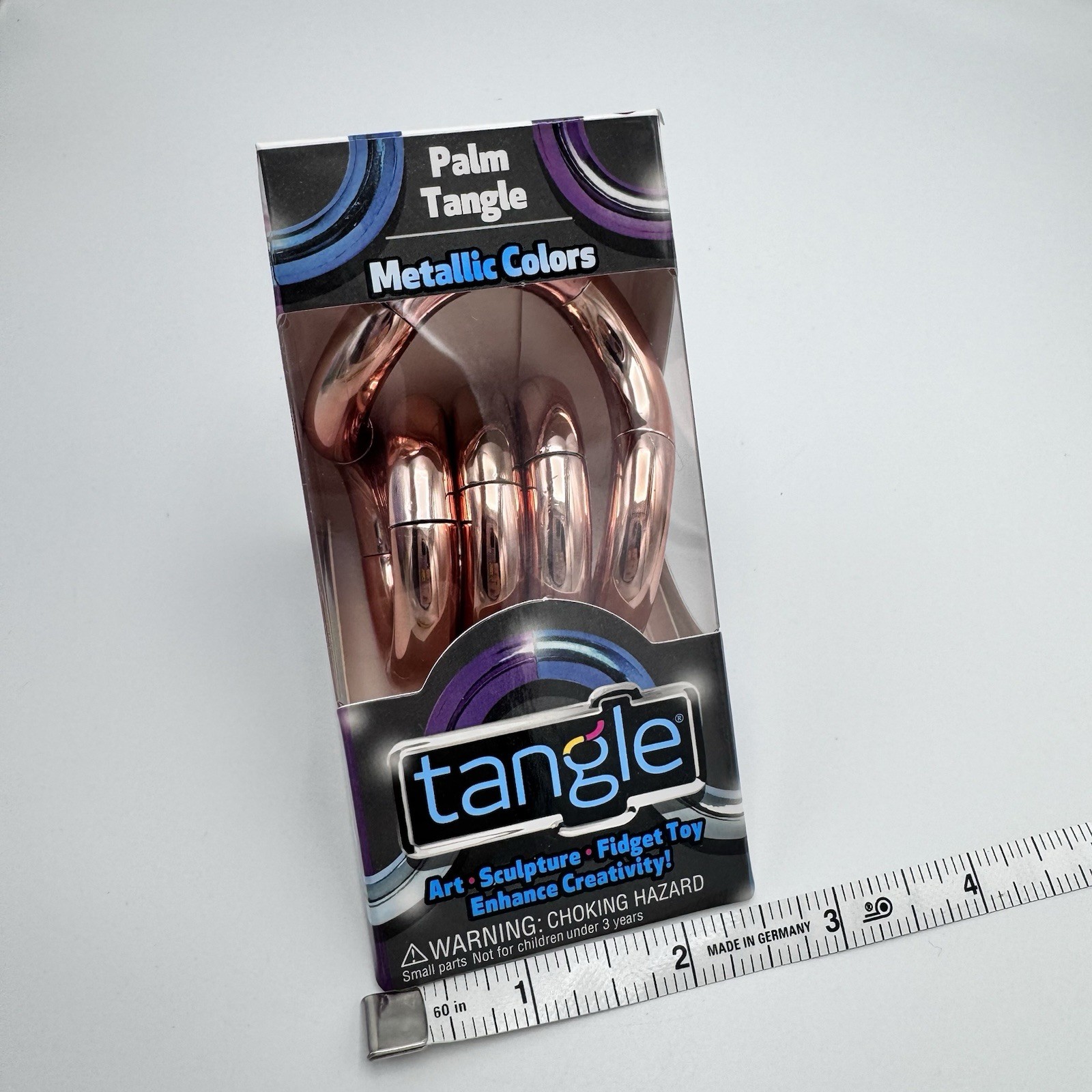 Genuine Large Metallic Rose Gold Palm Tangle Fidget Toy Autism Sensory ADHD NIB