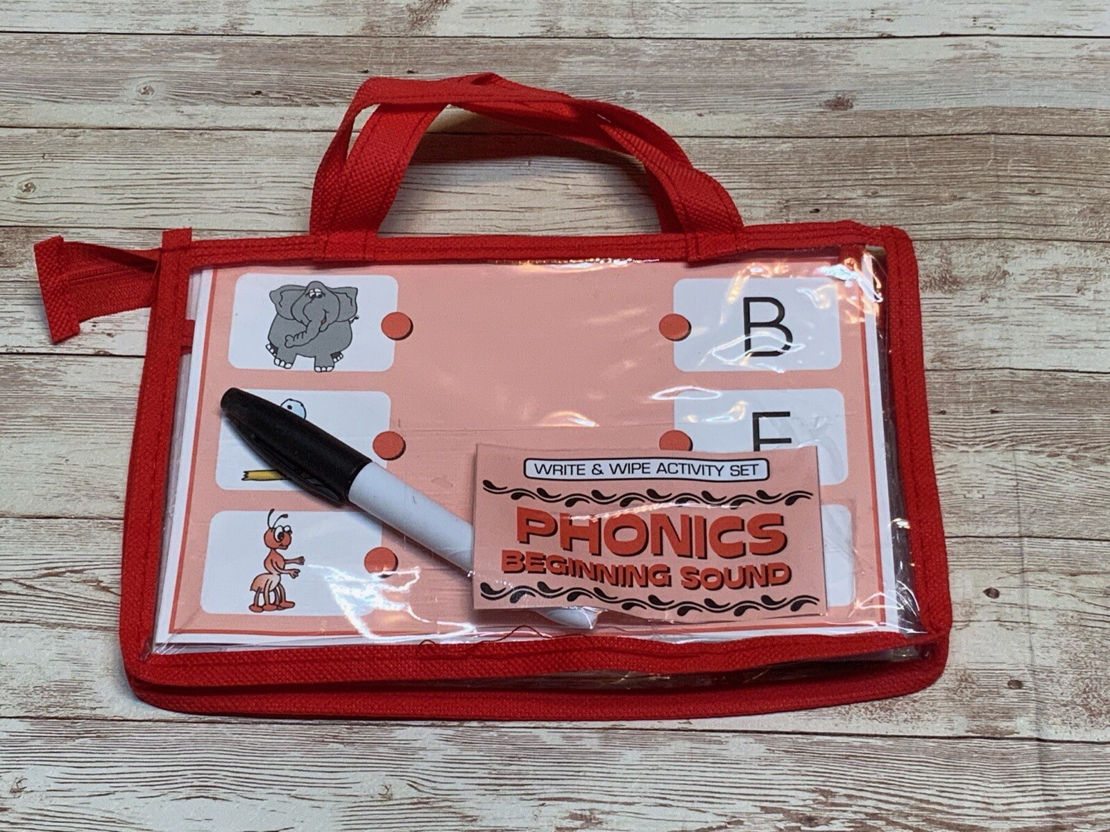 Write & Wipe Activity Set – Phonics Beginning Sounds – Learning Center
